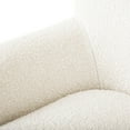 thumbnail image 4 of Noble House Willey Boucle Upholstered Club Chair and Ottoman Set, Almond and Matte Black, 4 of 8