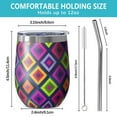 thumbnail image 5 of 12oz Stainless Steel Insulated Wine Tumbler with Lid and Straw – Double Wall Vacuum Mug for Hot & Cold Drinks, 304 Steel Interior, Sweat-Free Design, 5 of 5