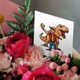 thumbnail image 3 of 3drose, Funny Foolish Tourist Taking Selfie with T-rex Dinosaur Satire Cartoon, 12 Greeting Cards with Envelopes, 3 of 7