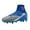 BLUE/WHITE/GREY, variant on BURUDANI Kids Boys Girls Soccer Trainers Cleats Shoes Sport Football Shoes Dark/Blue/Neon/Green Size 6