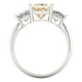 thumbnail image 4 of Three-Stone Engagement Ring for Women - 2.5ct Natural Morganite in 14K White Gold Promise Ring, 4 of 5