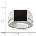 thumbnail image 2 of Sterling Silver Men's Onyx Ring - Size 10, 2 of 2