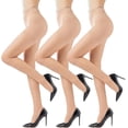 thumbnail image 1 of ORUYROP 2 Paires de Collants de Contrôle pour Femmes-20D Collants Transparents avec Orteils Renforcés, 1 of 5