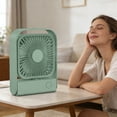 thumbnail image 4 of Desk Fan | 4 Speeds Foldable Wind Blower,90 Degree Oscillating Foldable Portable Fan | for Desktop, Travel, Camping, Bedroom, Dorm, Bedside (Green), 4 of 6
