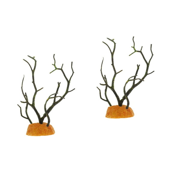 2 Count Bearded Dragon Tank Accessories Reptile Plant Decor