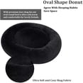thumbnail image 2 of Oval Calming Donut Cuddler Dog Bed,Shag Faux Fur Cat Bed Washable Round Pillow Pet Bed(30"/36"/43") for Small Medium Dogs (XL(36"x27"x7"), Dark Grey), 2 of 12