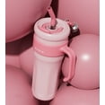 thumbnail image 1 of Botella de agua, termo de 40 oz, vaso, taza, de doble pared, con asa y pajita, a prueba de fugas, termo para café, botellas aislantes para café, agua, taza de acero inoxidable, 1 of 8