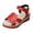 Red, variant on Rokment Platform Wedge Sandals for Women Boho Beach Vintage Casual Leather Linen Sole Espadrilles Chunky High Heel Dress Summer Shoes Blue Size 6