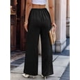 thumbnail image 5 of Women'S Elegant Wrap Front High Waisted Wide Leg Pants Suit Pants Trousers, 5 of 9