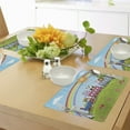 thumbnail image 4 of Ambesonne Zoo Place Mats Set of 4, Animal Train Rainbow Funny, Standard Size, Multicolor, 4 of 6