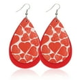 thumbnail image 1 of Qarigey Pendientes con purpurina multicapas de cuero con forma de hoja, colgantes para las orejas, joyería exagerada para el Día de San Valentín, Ropa, zapatos y accesorios Miscelánea Tipo 3 Qarigey AP010057-03, 1 of 1