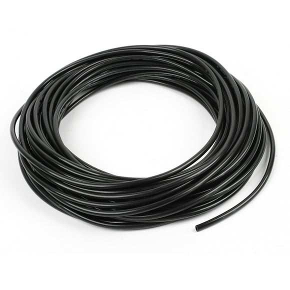 Black 20 Meters 6mm OD 4mm ID 0.75mm Wall Thickness PU Air Hose Pipe