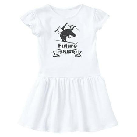 

Inktastic Skiing Bear Future Skier Gift Toddler Girl Dress