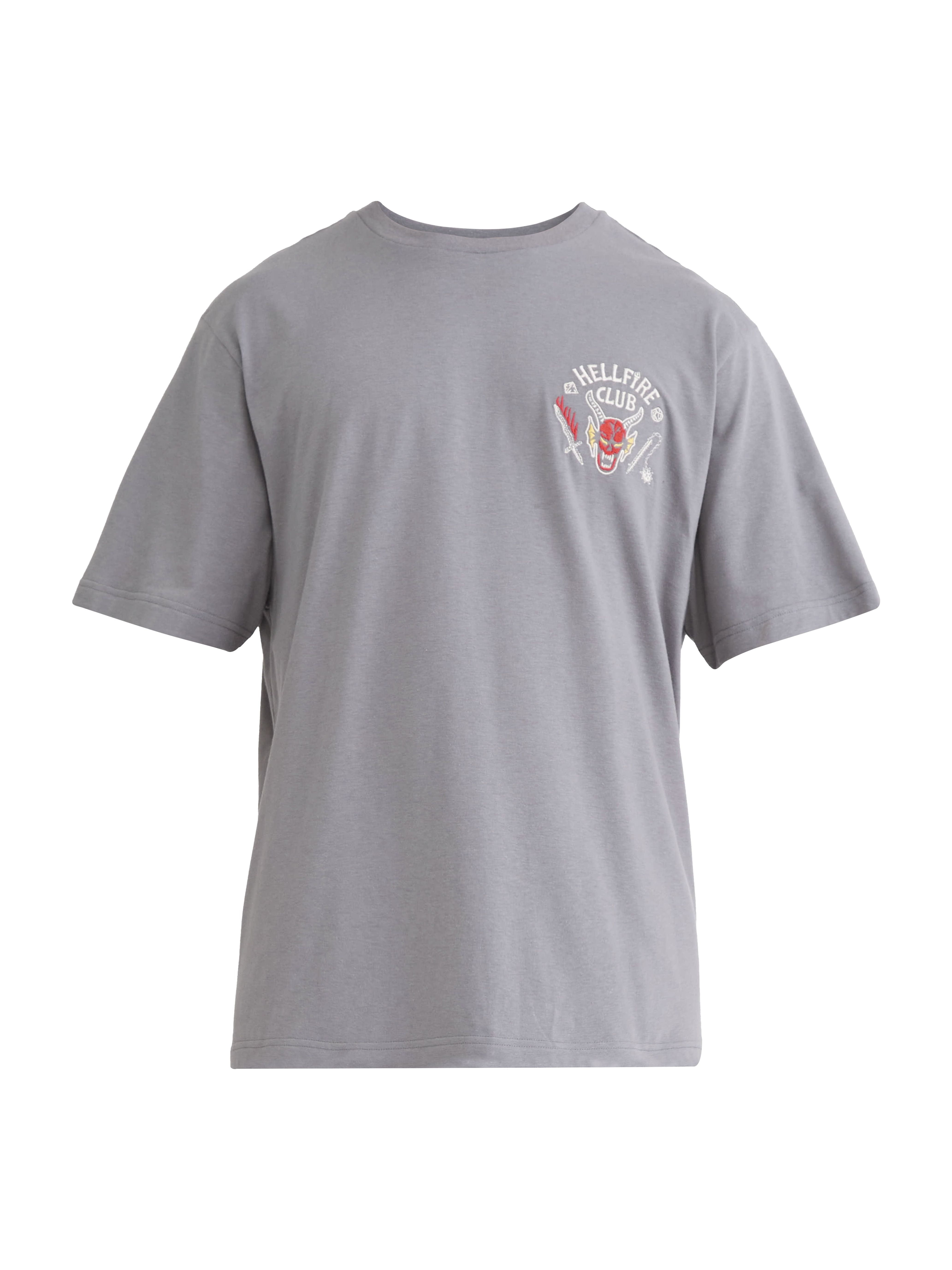 Netflix Stranger Things Hellfire Club Men's & Big Men's Drop Shoulder Graphic Tee, Sizes S-3XL