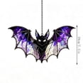thumbnail image 3 of ShaoXinWan Halloween Acrylic Stained Glass Suncatcher, 5-Piece Spooky Window Hanging Ornament Set, Gothic Indoor Outdoor Home Party Decoration, 3 of 7