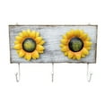 thumbnail image 1 of Welcome Sgin Wrought Iron Sun Flower Combination Painting Wooden Garden Behind The Living Room Door Square Small Hook, 1 of 10