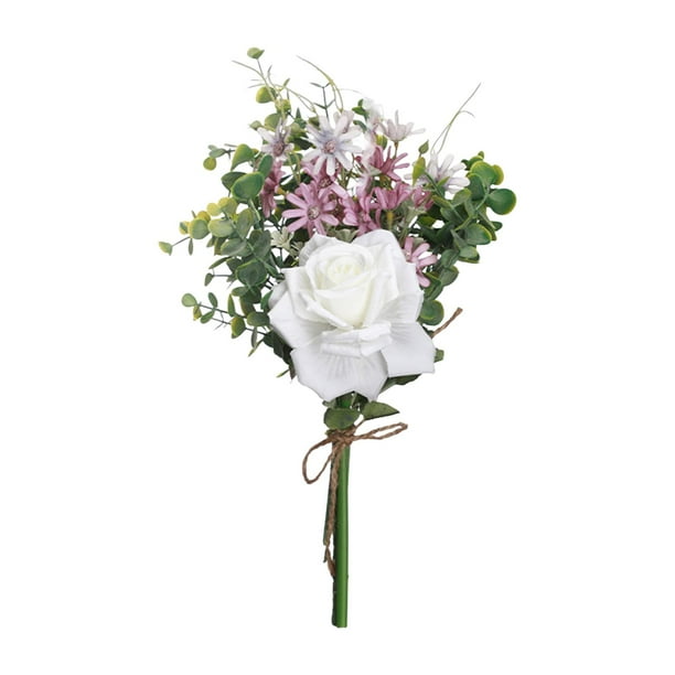 Ramo de flores artificiales para dama de honor sosteniendo un ramo de flores de seda hecho a mano para la novia. Estilo B