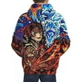 thumbnail image 6 of Demon Slayer Mens Active Sweatshirts Cozy Hoodie 3d Graphic Sweater Casual Winter Clothes Tops Coat X-Large, 6 of 7