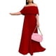 thumbnail image 1 of Xishao Vestido de noche largo de verano para mujer, holgado, con hombros descubiertos, para cóctel, fiesta, boda, falda plisada Xishao ropa, 1 of 2