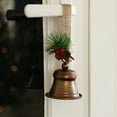 thumbnail image 6 of Christmas Tree Metal Bells Decoration with Rope and Pine Cone Vintage Ornament for Holiday Door Wreath Decors, 6 of 8