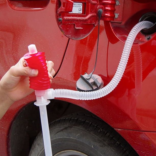 Sifón de bomba de transferencia de agua y combustible: sifón de gas exprimidor grande para cortadoras de césped y bombeo manual de gasolina, sifón de agua, alcohol y más.