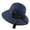 Navy Blue, variant on Womens Straw Hat with Ribbon Bowknot Decor Floppy Beach Cap Sun Hat for Women UPF 50+