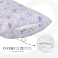 thumbnail image 3 of Lsque daisy and butterfly Pattern Pillow Case – Soft & Cozy Throw Pillow Cover, Hypoallergenic Cushion Case for Sleeping Women with Envelope Closure-14"x20", 3 of 6