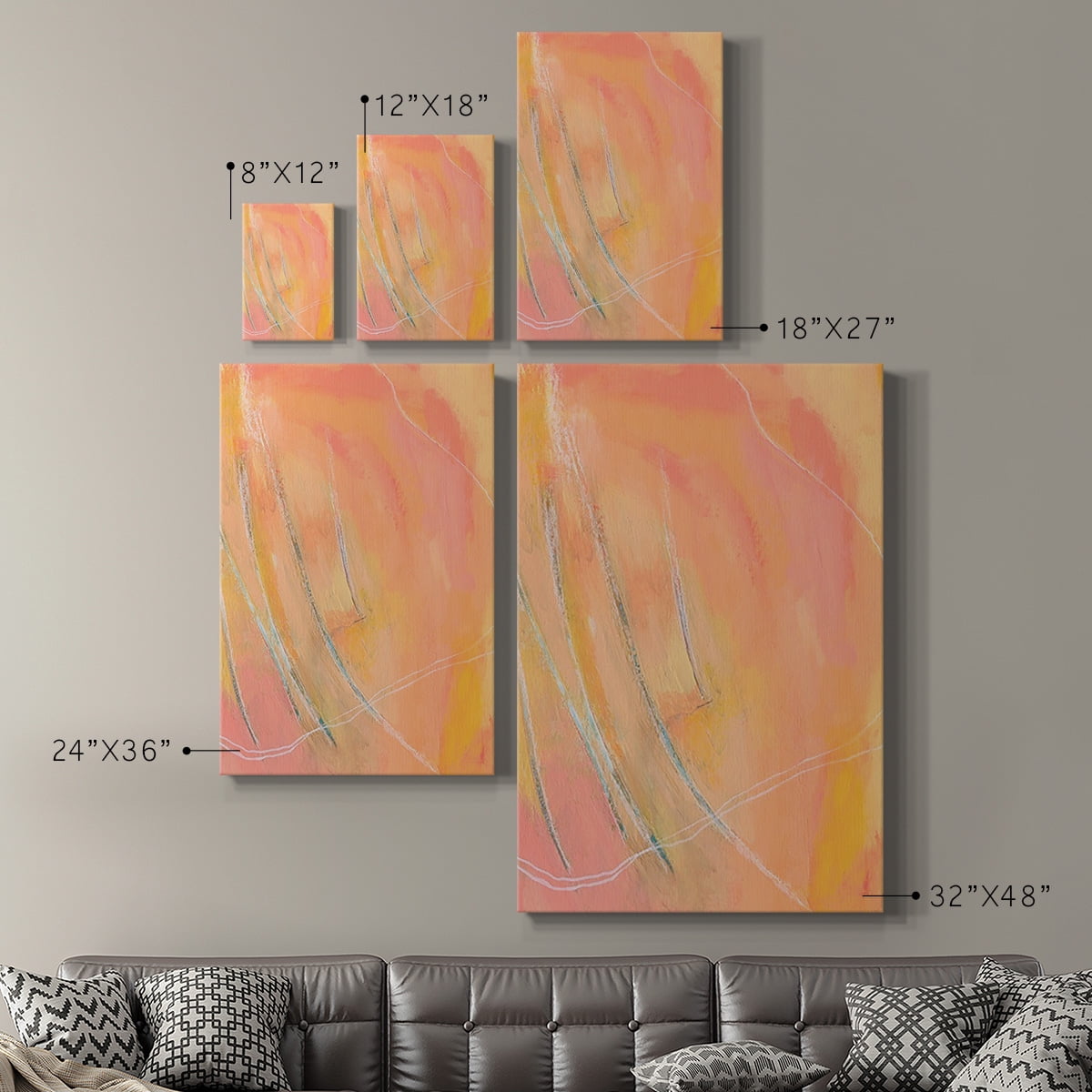Peach Bliss I Premium Gallery Wrapped Canvas - Ready to Hang