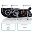 thumbnail image 3 of Spec-D Tuning Glossy Black Housing Light Smoke Lens LED Halo Projector Headlights + Corner Lights Compatible with 1997-2003 Pontiac Grand Prix, Left + Right Pair Headlamps Assembly, 3 of 5