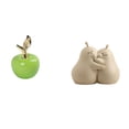 thumbnail image 1 of Estatua De Pera De Cerámica, Adorno De Simulación, Obra De Arte, Decoración Del Hogar, Escultura De Fruta, Soporte Para Libros, Sujetalibros, Mano De Obra Fina, Adorno De Estantería, Regalo, 1 of 8