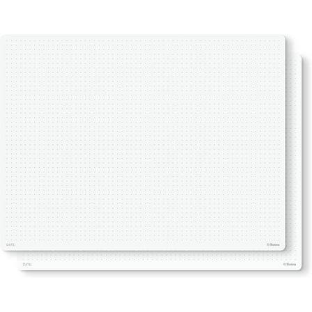 Notsu Dot Grid Notepads 8.5 x 11 inch, 2 Pack | Minimalist Dotted Memo Mouse Pads with Premium Thick Paper, Letter Size