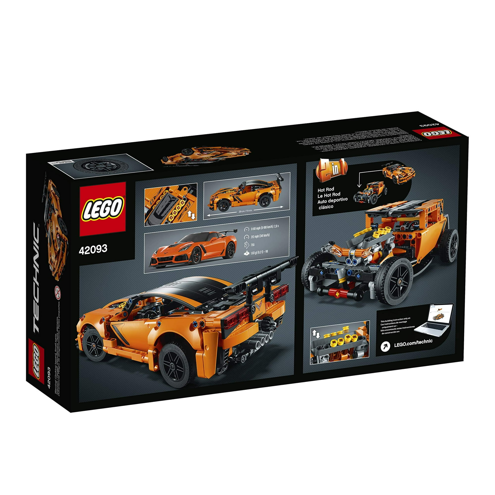 LEGO Technic Chevrolet Corvette ZR1 42093 Building Kit 579 Pieces Walmart