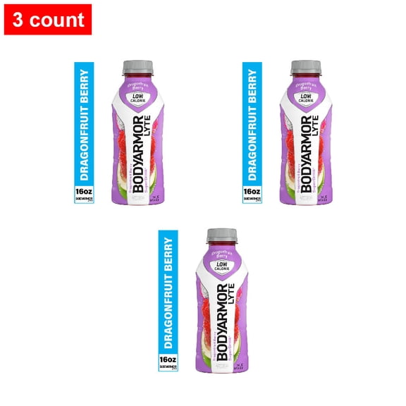 BODYARMOR Lyte Dragonfruit Berry Sports Drink Bottle 16 fl oz - 3 count