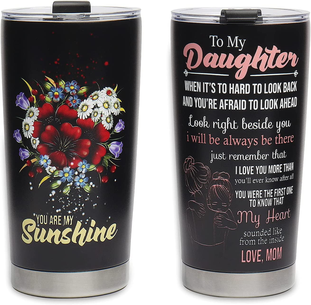 Custom Tumbler - Personalized Birthday Gifts For Daughter - The Love Between Us Never Ends