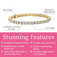 thumbnail image 4 of Cate & Chloe Olivia 18k Yellow Gold Plated Tennis Bracelet With Simulated Diamond Crystals for Women, 4 of 11