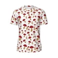 thumbnail image 5 of Wukai Red Mushroom Print Men's Short-Sleeved Mesh T-Shirt,Quick-Dry Short Sleeve Workout T-Shirt-Large, 5 of 8