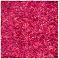 thumbnail image 6 of SAFAVIEH Rio Cassandra Confetti Polyester Shag Area Rug, Fuchsia/Multi, 8' x 8' Square, 6 of 7