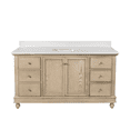 thumbnail image 2 of Kitchen Bath Collection Bella 60-inch Single Bathroom Vanity (Greige Oak/Engineered White): Fully Assembled Cabinet with Countertop and Sink, 2 of 2