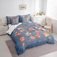 thumbnail image 3 of Feelyou Spring Flower Floral Twin Bedding Sets 7-Piece, Rustic Farmhouse Bedding Comforter Set, Old Fashion Style Reversible Sheet Sets, Luxury Bedroom Decor, 3 of 8