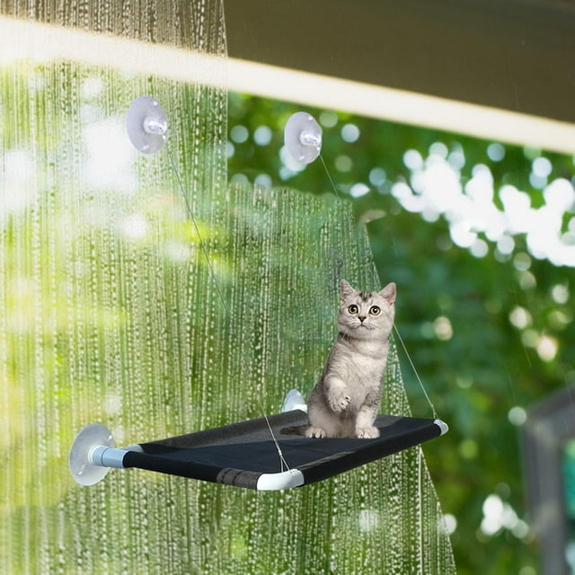 Percha para ventana de gato, cama colgante, ventosa para hamaca, 360 degree Nest, estante de seguridad desmontable para ventana de mascota, alféizar, Colco hamaca de gato