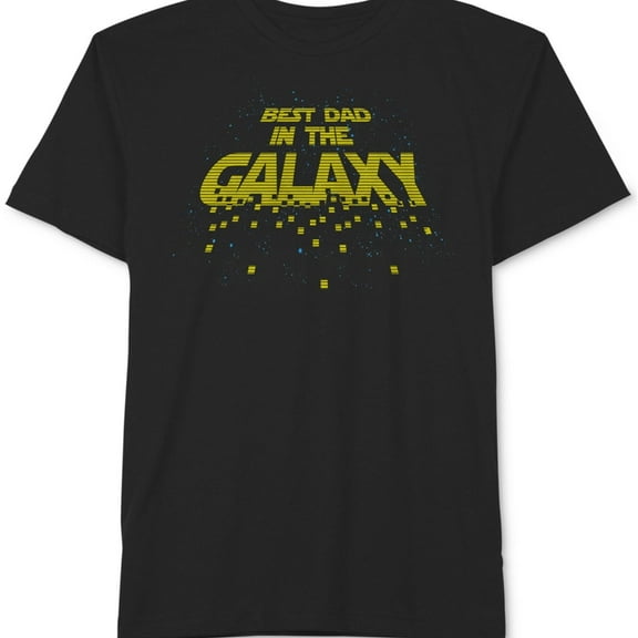 Hybrid Mens Best Dad Graphic T-Shirt, Black, Small