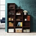 thumbnail image 5 of Hodedah 3 Shelf Home Organization Home Storage Bookcase, Mahogany, 5 of 5