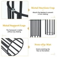 thumbnail image 4 of Sumdeal 7-Piece Oval Glass Dining Set, Seats 6, Dark Gray Faux Leather Chairs, 4 of 8