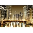 thumbnail image 2 of Anonymous 24x17 White Modern Wood Framed Museum Art Print Titled - Chicago Downtown, 2 of 4
