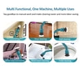 thumbnail image 3 of Zootealy Adjustable Lithium Battery Powered Cleaning Brush Set with 8 Interchangeable Heads, 45° Rotation, 61~121cm Extendable, US Plug, 21V, 2000mAh, Waterproof, Blue, 3 of 6