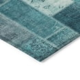 thumbnail image 4 of Addison Rugs Chantille Indoor/Outdoor Traditional Patchwork Teal Washable Round Rug, 8' x 8', 4 of 6