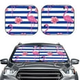 thumbnail image 2 of Disketp 2 Piece Pink Flamingo Pattern Windshield Sunshades,Folding Windshield Sun Shade For Car Suv Trucks Sedan,Blocks Uv Rays Sun Visor Protector-Medium, 2 of 7