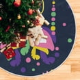 thumbnail image 5 of Coolnut Mardi Gras Christmas Tree Skirt Tree Skirt for Holiday Party Home Christmas Day Ornaments48", 5 of 6