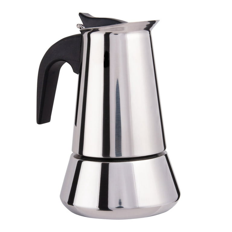 BiggCoffee Stovetop Espresso Maker, Moka Pot, Italian Coffee Maker, Coffee  Percolator, Stainless Steel Moca Pots, 4 Cups Coffee Maker 6.76 oz/200Ml