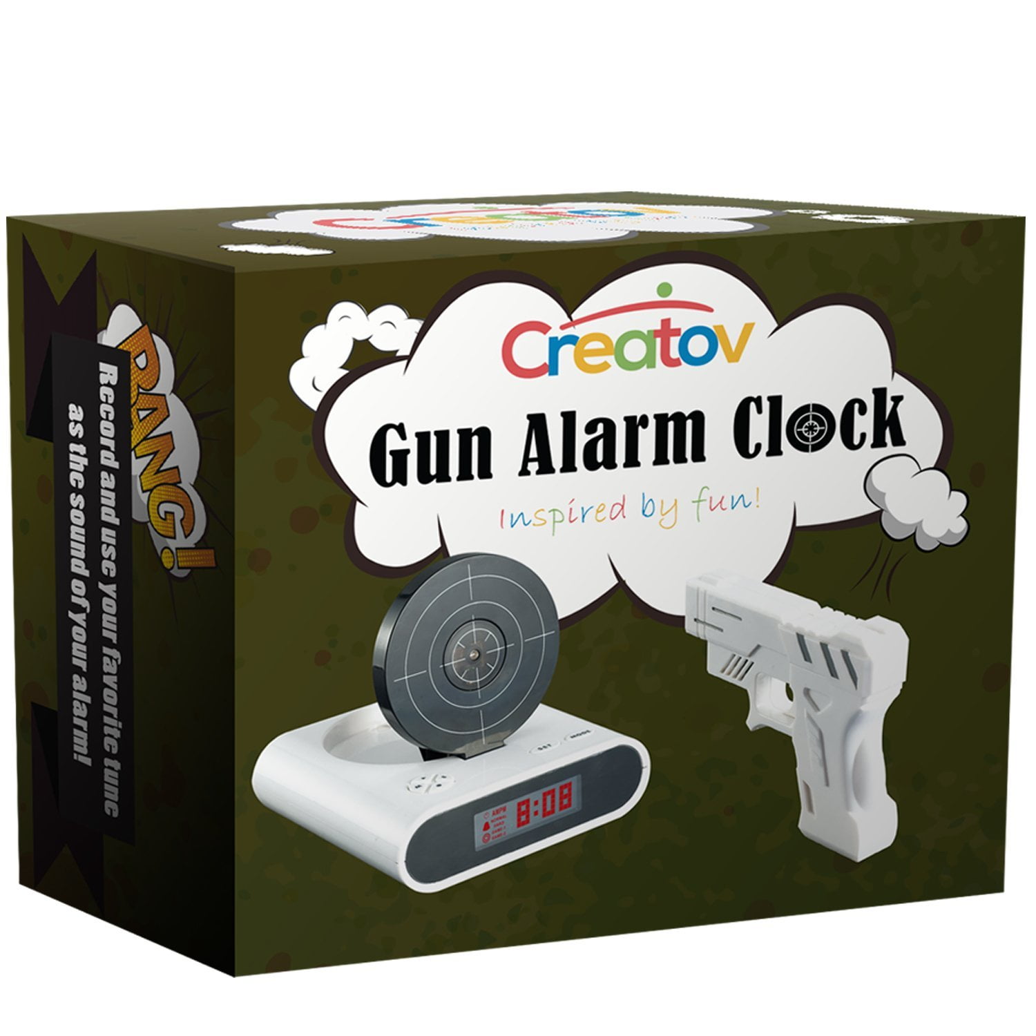 Target Alarm Clock With Gun, Infrared target and Realistic Sound